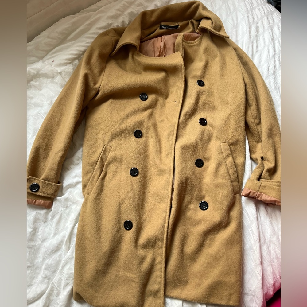 Beige pea coat